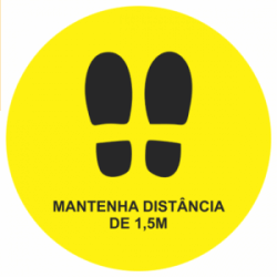 Adesivo para distanciamento social